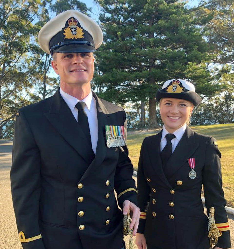 Navy diver Scott and his wife