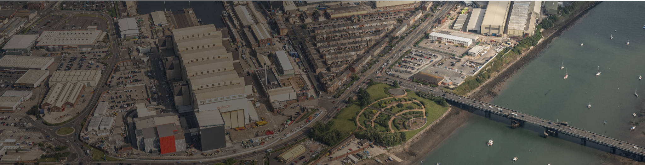 An aerial view of BAE Systems Barrow site