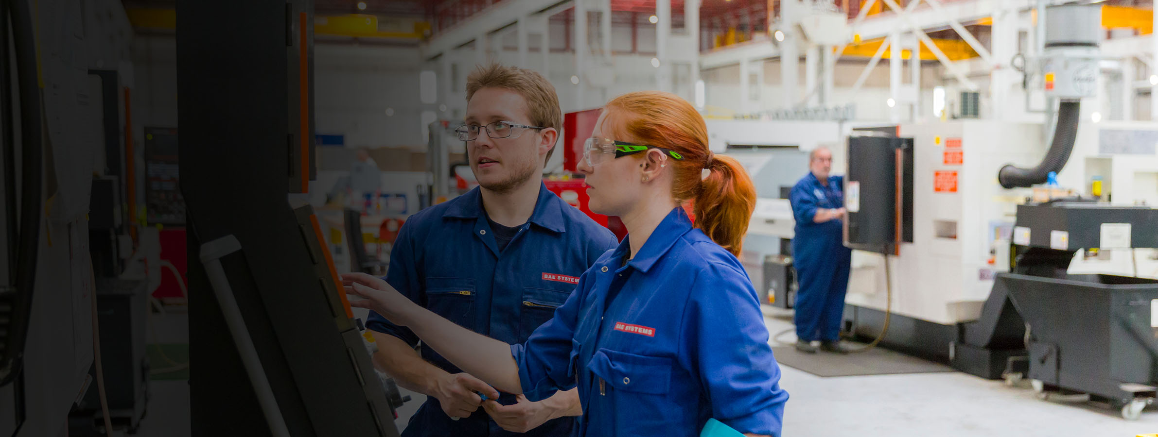 An apprentice recieves training at BAE Systems