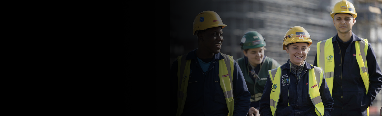 Four members of the BAE Systems engineering team standing together.
