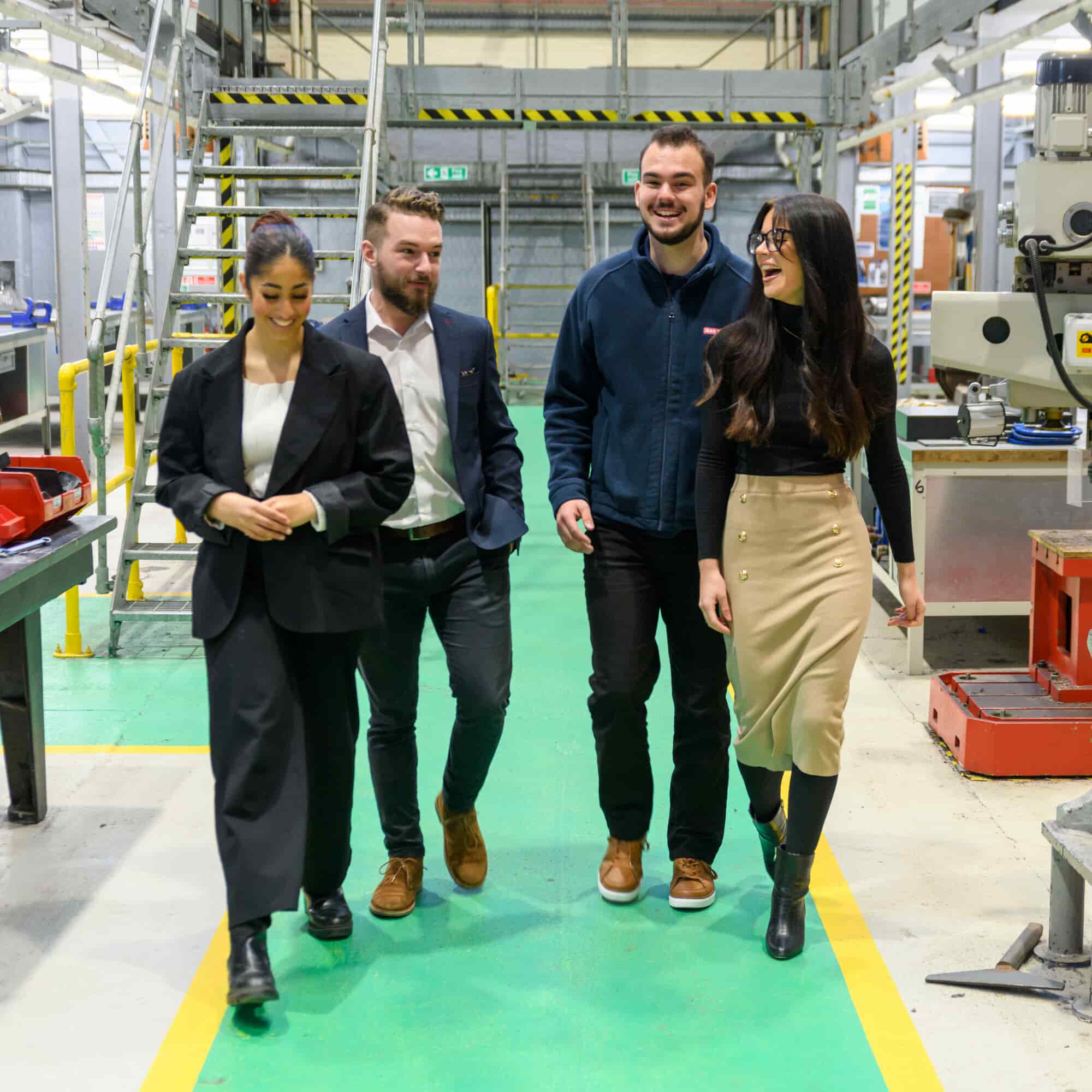 Giving a tour through facilities