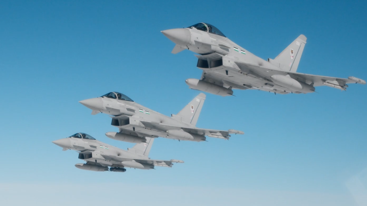 3 Typhoon fly in formation