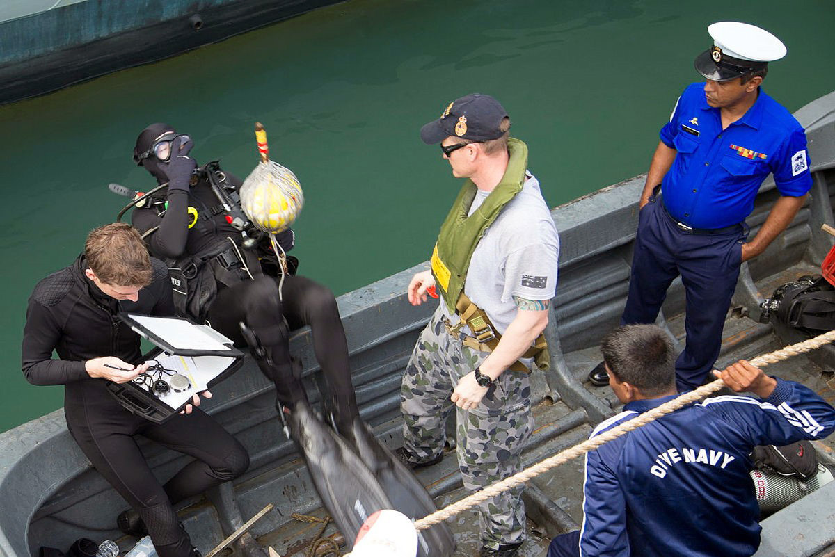 Navy diving exercise